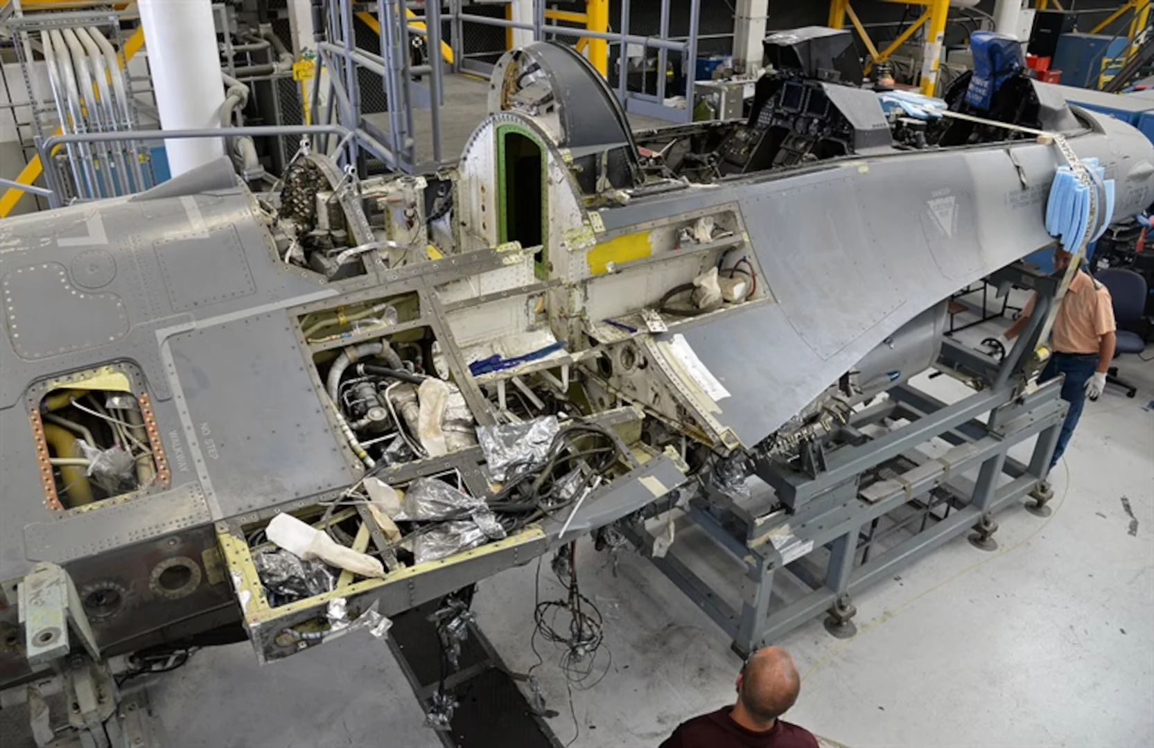 Aircraft manufacturing and component assembly environment — illustrative imagery