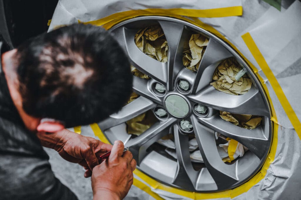 Alloy wheel refinishing process